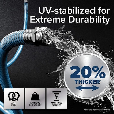 Camco TASTEPURE 4FT PREMIUM DRINKING WATER HOSE, 5/8IN ID LLC 22813